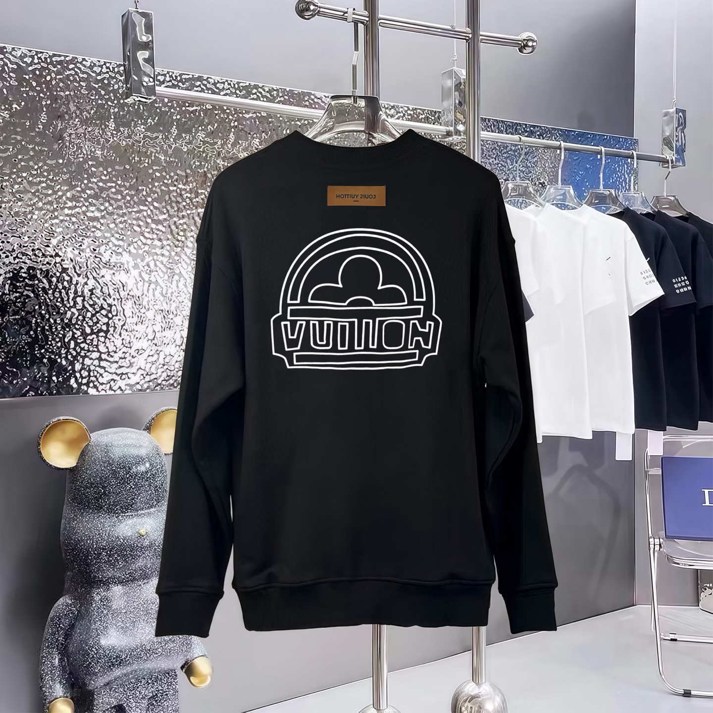 LOUIS VUITTON 路易威登印花丸首毛圈衛衣 男女兼用