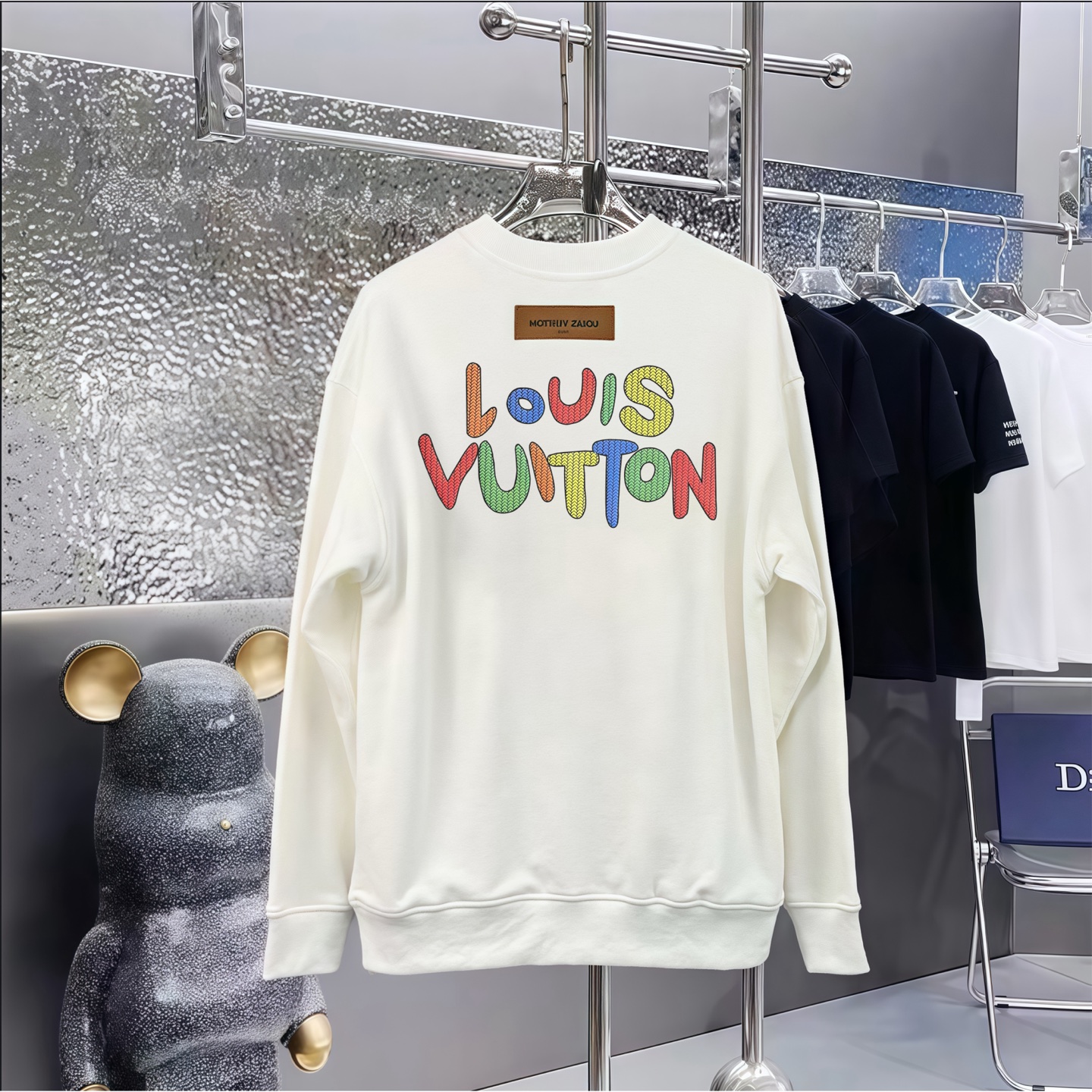LOUIS VUITTON 路易威登印花丸首毛圈衛衣 男女兼用