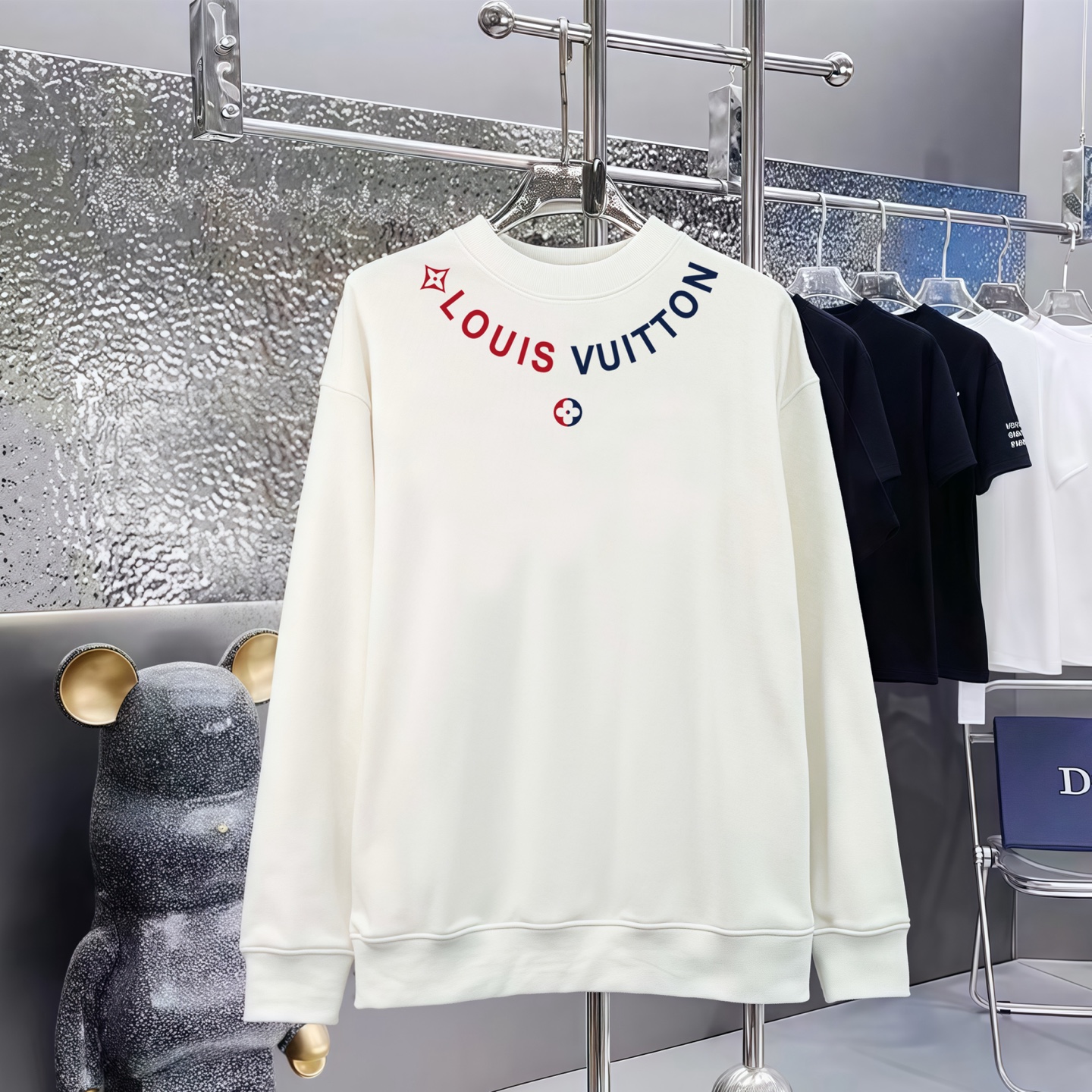 LOUIS VUITTON 路易威登印花丸首毛圈衛衣 男女兼用