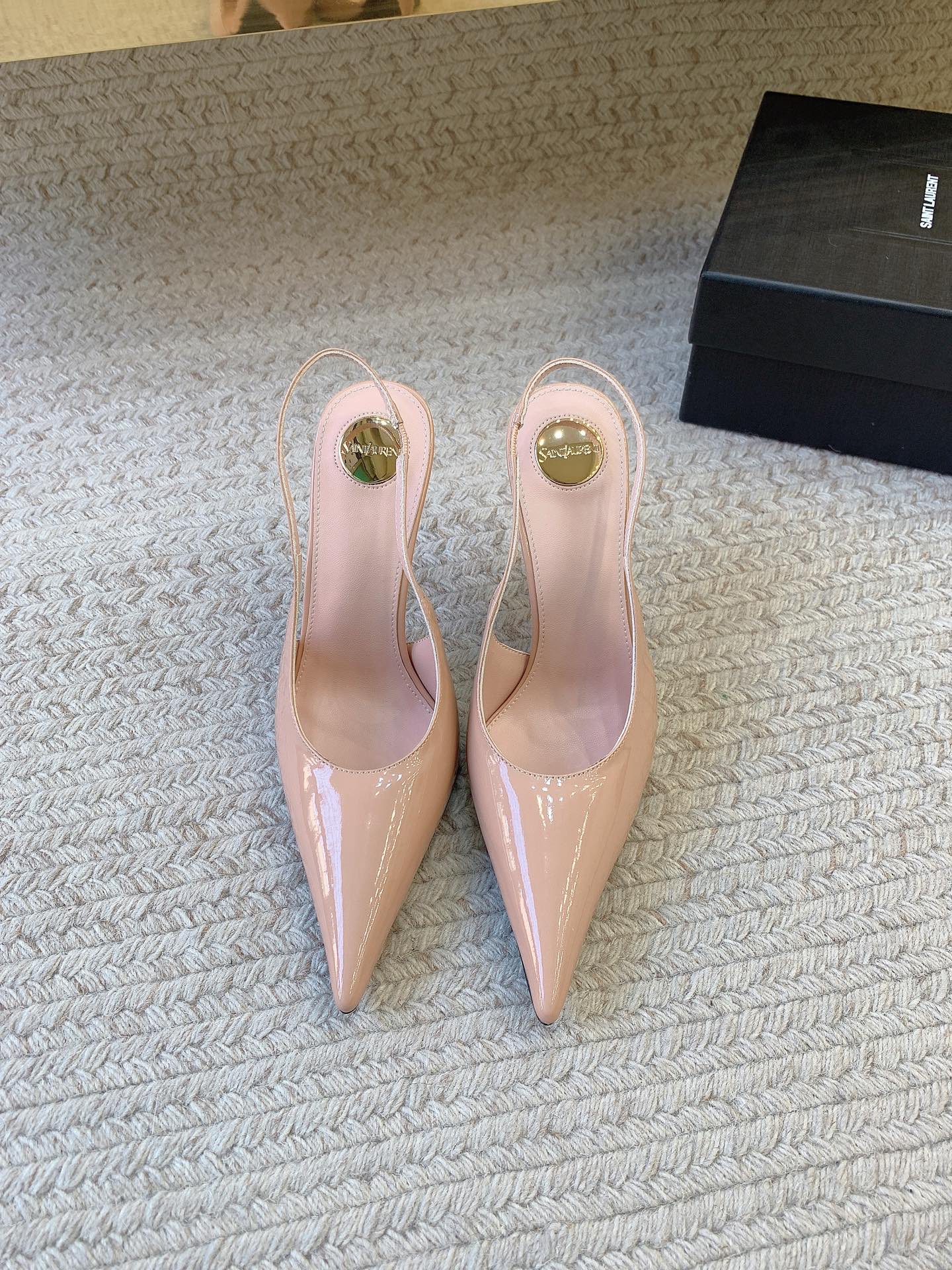 NO:927898,SAIN LAUREN* patent leather pointed-toe hollow back high heels. Full color ready for sale. Classic Slingback design + patent leather material, full of luxury brand atmosphere. Stiletto heels take into account both appearance and aura, the finishing touch for autumn and winter wear. Material: imported custom patent leather upper, imported sheepskin lining, outsole, genuine leather, size 35-39 (34.40.41 custom-made, non-returnable, non-exchangeable), high heels, saint laurent, high  heels,sheepskin,leather soles19860909SAIN LAUREN*漆皮尖头后空高跟鞋 全色现货 经典Slingback设计+漆皮材质,奢牌氛围感拉满 细高跟兼顾颜值与气场,秋冬穿搭的点睛之笔 材质 鞋面进口定制漆皮 内里进口羊皮里 大底真皮大底 码数35-39（34.40.41定做不退不换）,高跟鞋,saint laurent,high heels,sheepskin,Leather soles,Women's Shoes