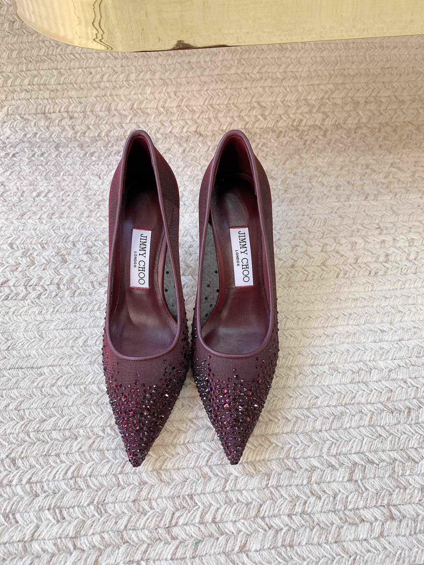 NO:751126,JIMMY CHO* New Crystal Mesh Pointed Toe High Heels Original Case Last Top Version Material Customized Mesh Fabric Hot Drilled Upper Lining Imported Sheepskin Lining Size 35-39 Outsole Genuine leather outsole, single shoes, jimmy choo, high heels, sheepskin, Leather soles19860909JIMMY CHO* 新款水晶网眼布尖头高跟鞋 原版套楦 顶级版本 材质 鞋面定制网眼布烫钻 内里进口羊皮里 码数35-39 大底真皮大底,单鞋,jimmy choo,high heels,sheepskin,Leather soles,Women's Shoes