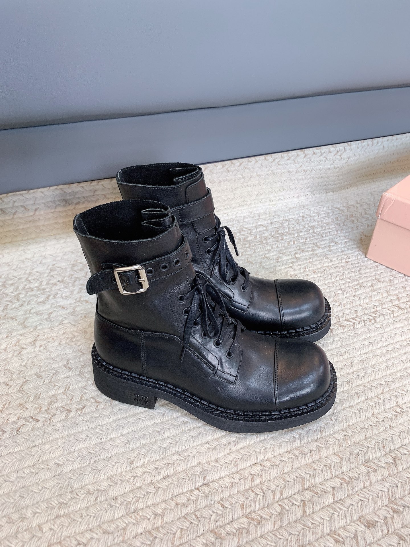 Black Buckle Ankle Boots