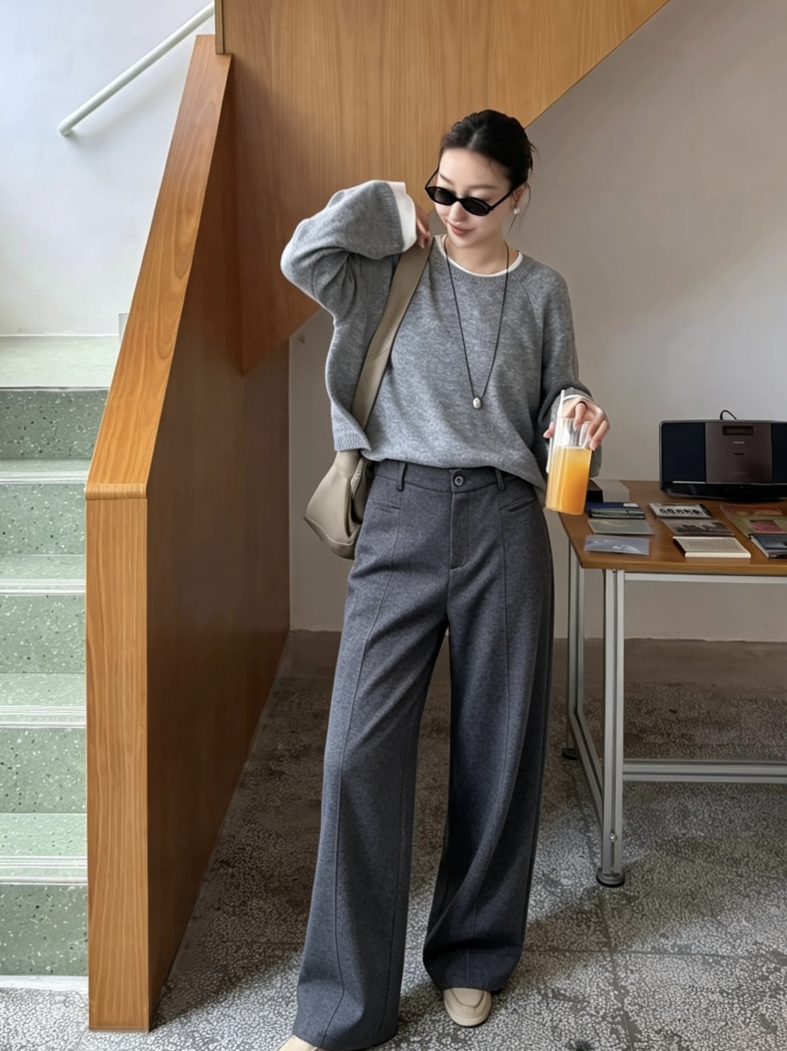 Bottega Veneta Gray Crew Neck Sweater