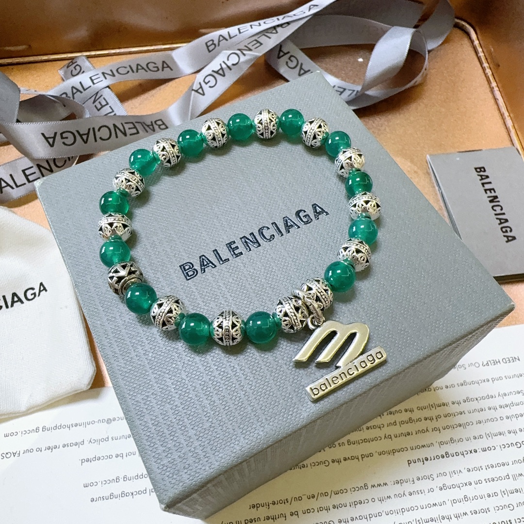 Balenciaga Joyas Pulsera Verde Universal para hombres y mujeres Mujeres Vintage