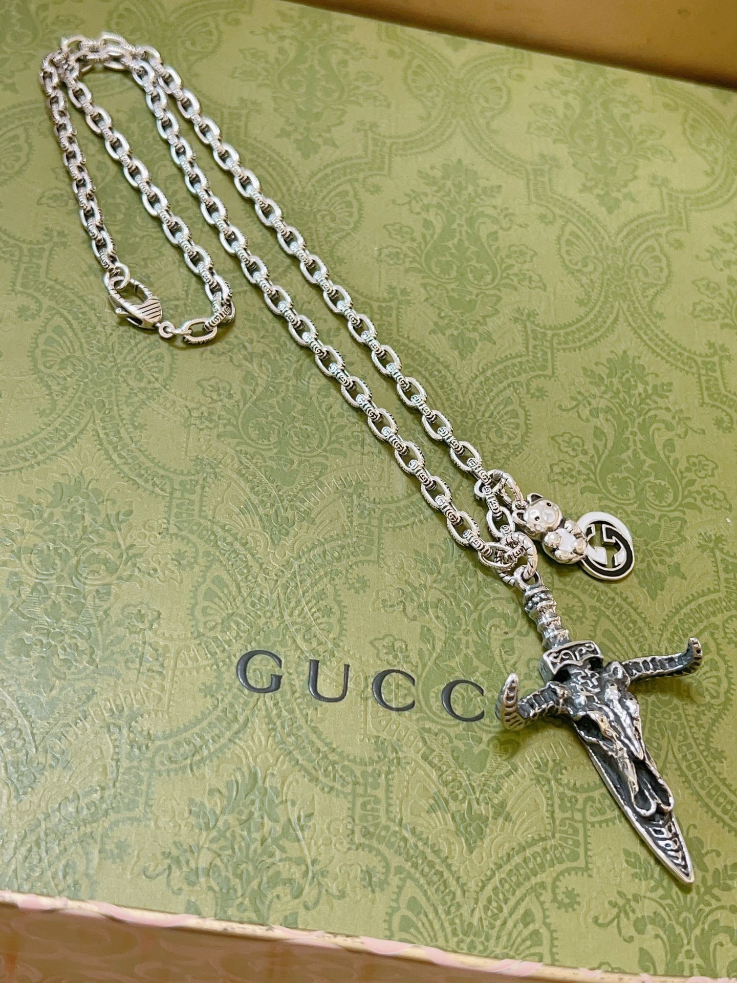 新品发布👒Gucci古驰项链2024最新款链条档次更高Anger Forest系列双G古驰项链牌独特气质项链 8