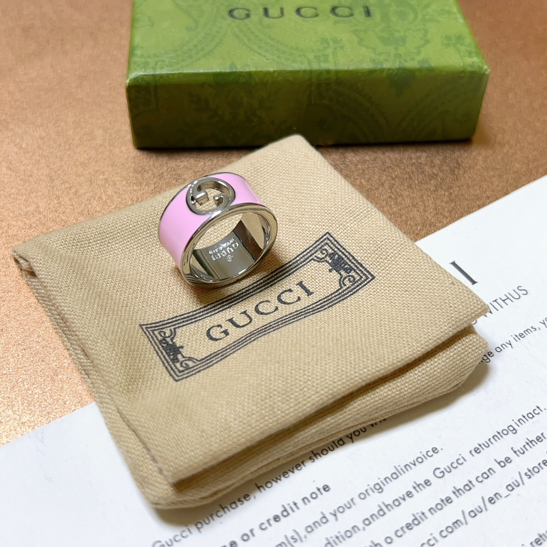 Gucci古驰戒指最新款式时尚气质档次更高Anger Forest系列双G纯手工制作工艺 古驰戒指 7