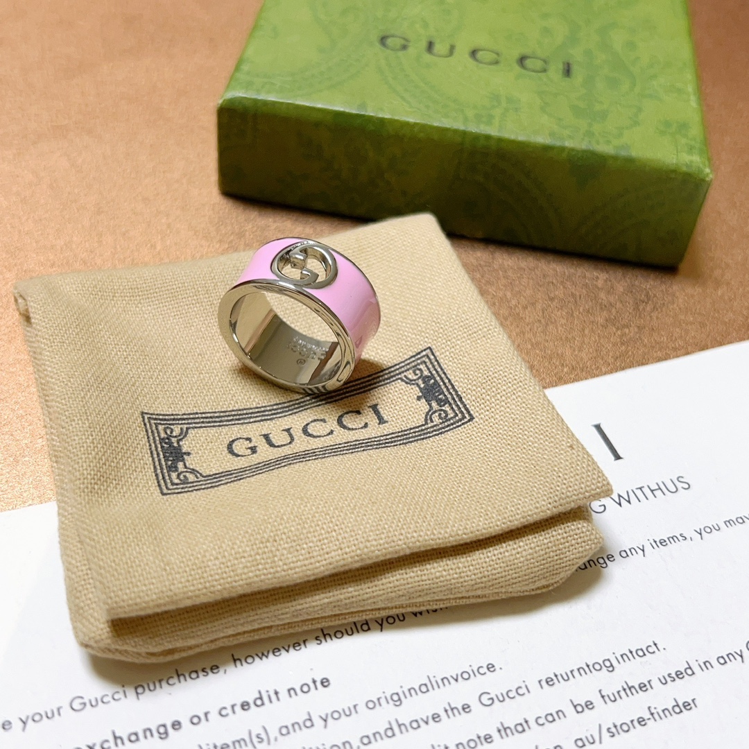 Gucci古驰戒指最新款式时尚气质档次更高Anger Forest系列双G纯手工制作工艺 古驰戒指 2