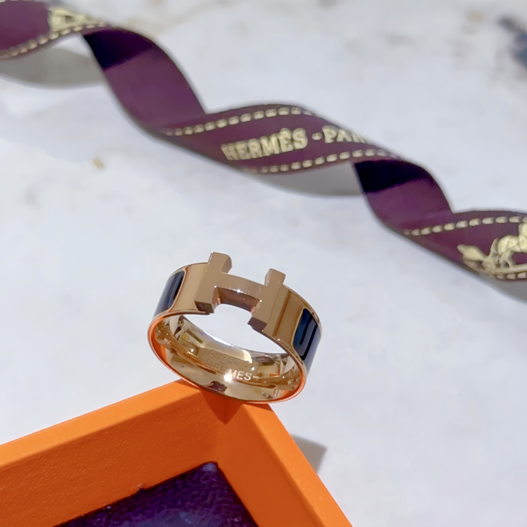 Hermès Chaine d'Ancre Ring in Rose Gold - Comprehensive 5