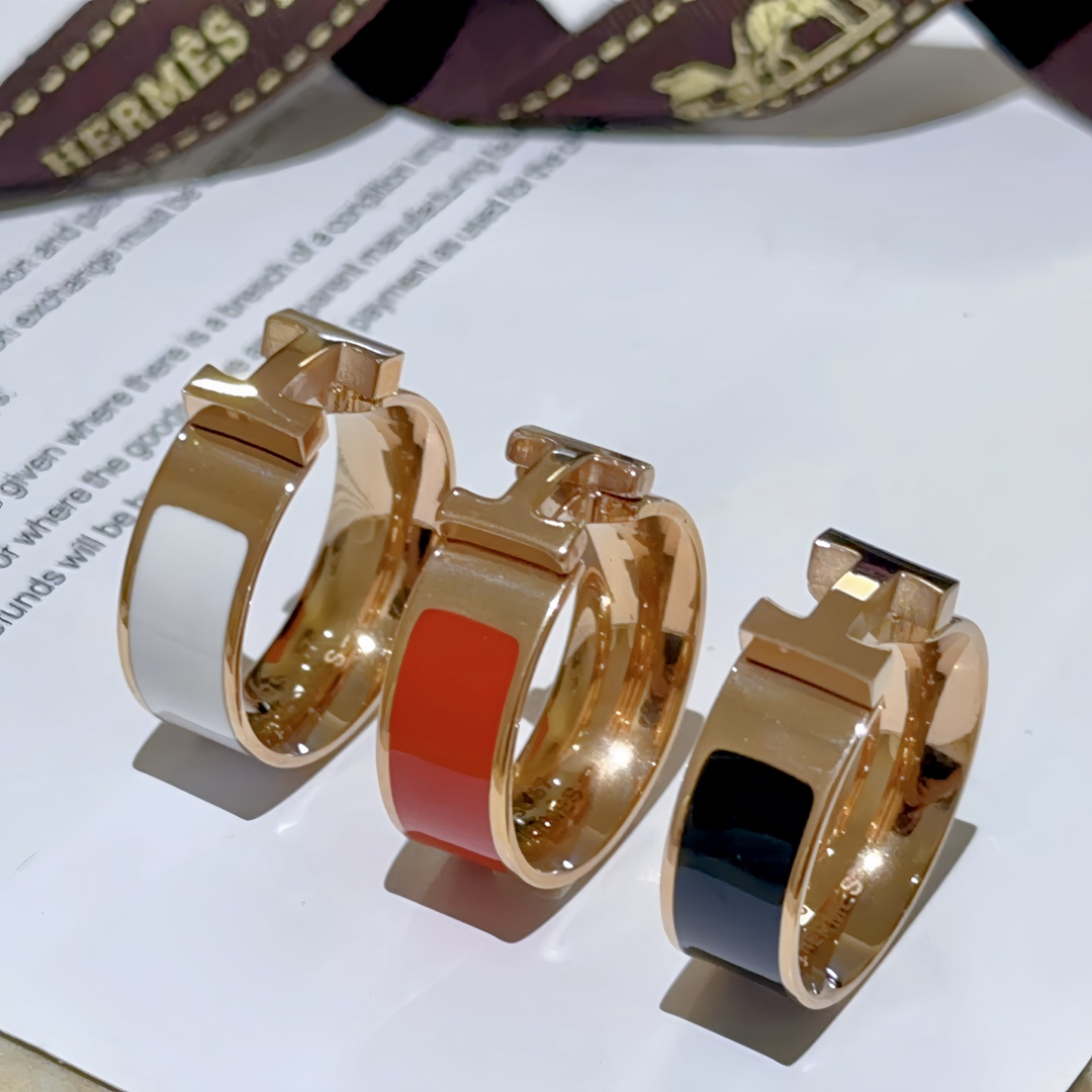 Hermès Chaine d'Ancre Ring in Rose Gold - Comprehensive 7