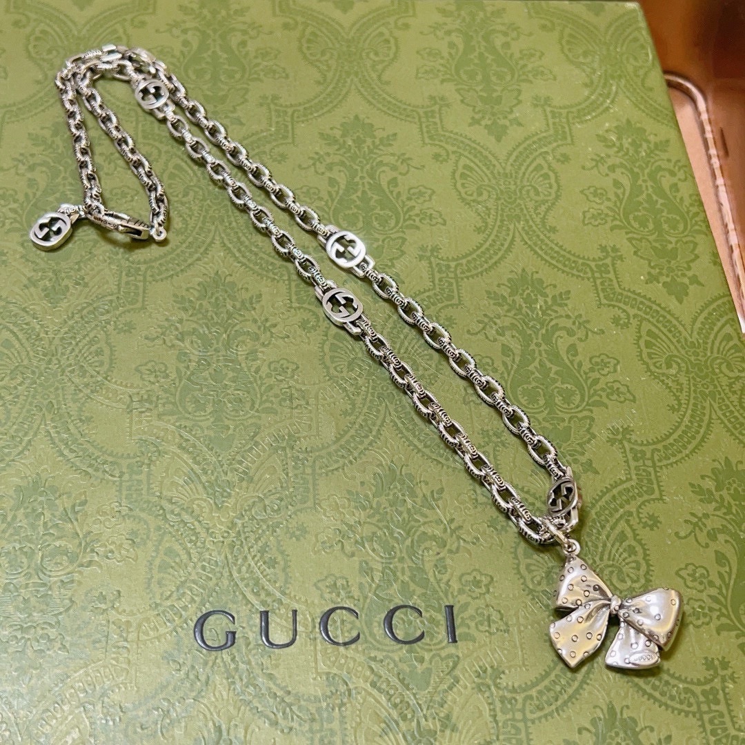 不爆不发 新品发布 👒Gucci古驰项链最新款链条档次更高Anger Forest系列双g复古精工打造时尚项链 8