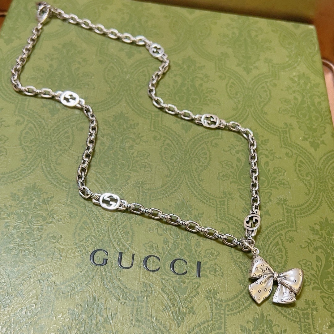不爆不发 新品发布 👒Gucci古驰项链最新款链条档次更高Anger Forest系列双g复古精工打造时尚项链 7