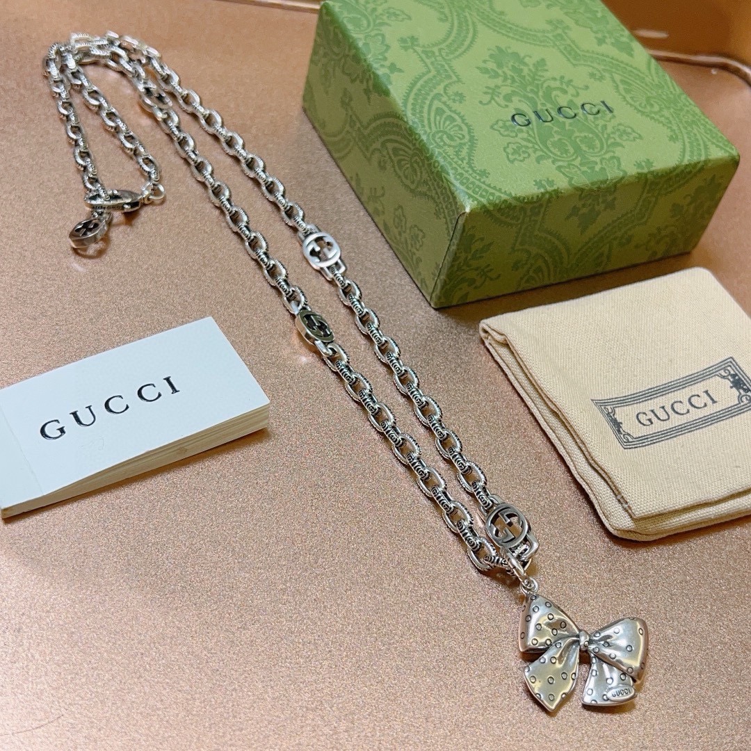 不爆不发 新品发布 👒Gucci古驰项链最新款链条档次更高Anger Forest系列双g复古精工打造时尚项链 4