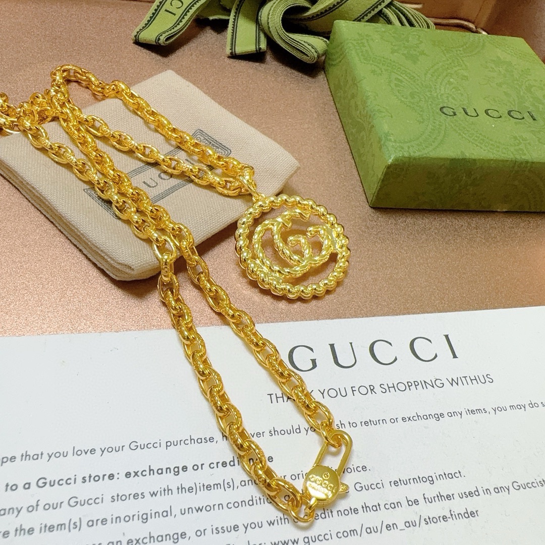 新品发布 🇮🇹意大利官宣 Gucci古驰项链最新款链条档次更高Anger Forest系列双G经典款设计理念项链系列新品18K黄金项链 4