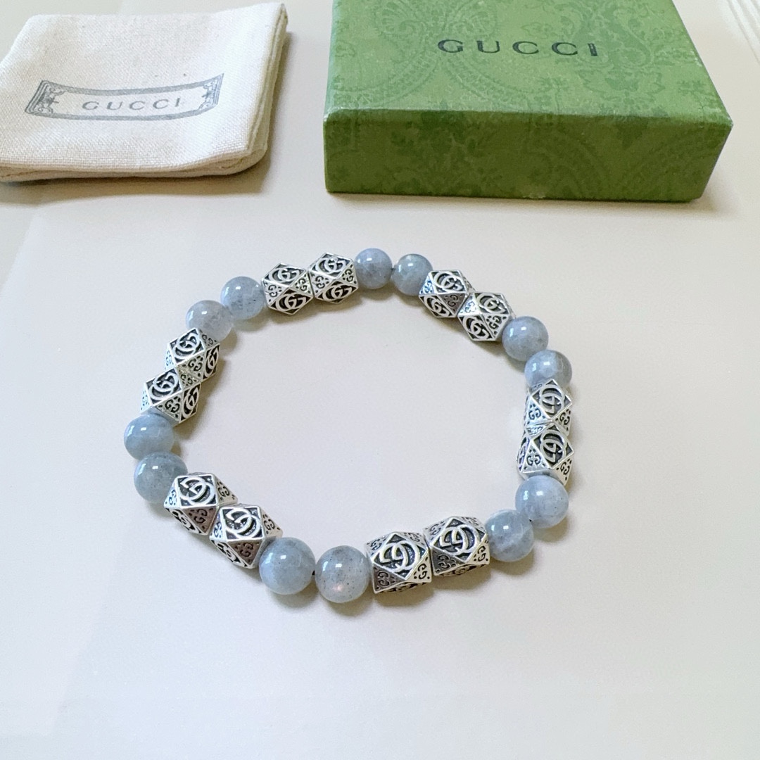 新品发布Gucci古驰手链男女同款 最新款夜光石手链档次更高Anger Forest系列双g手链 5