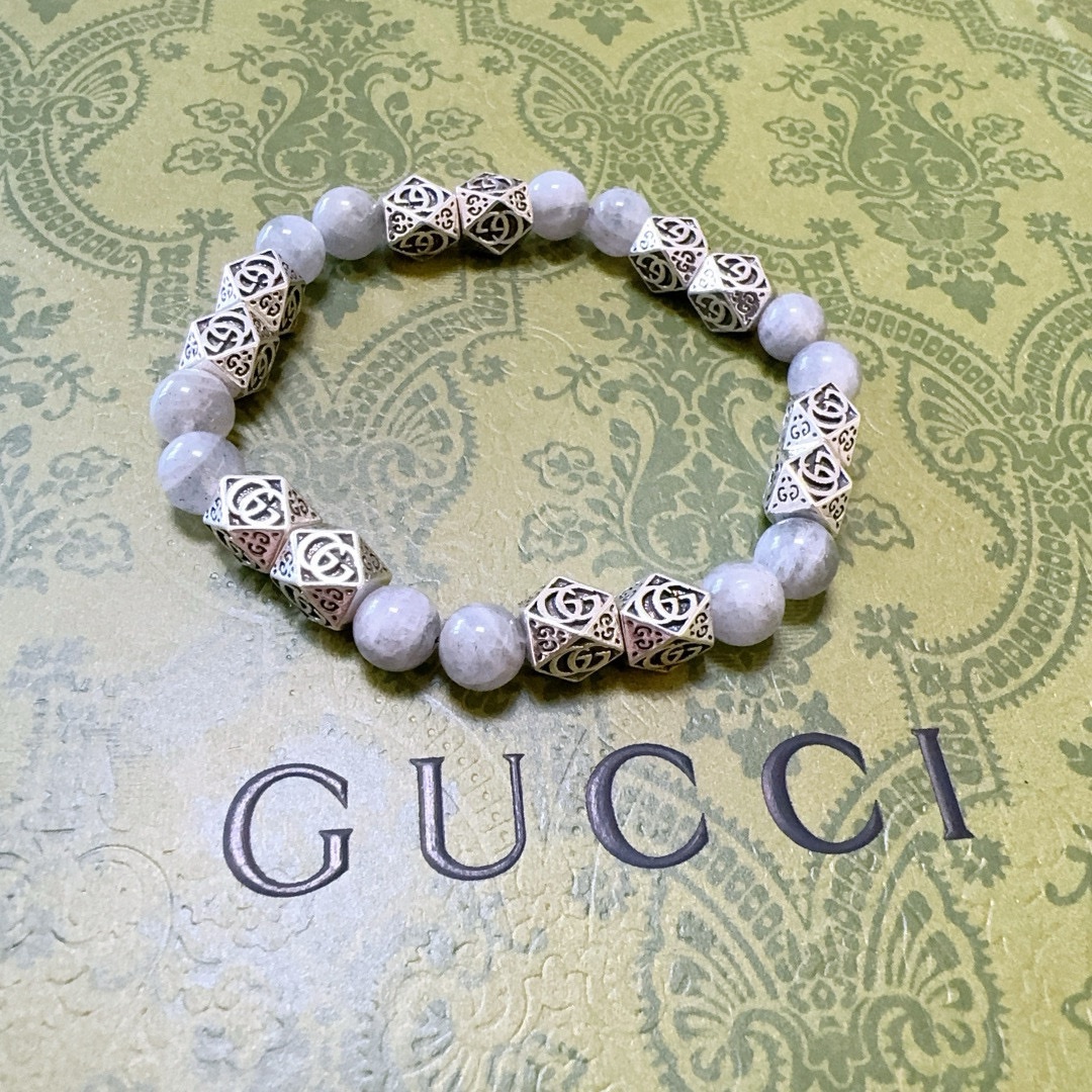 新品发布Gucci古驰手链男女同款 最新款夜光石手链档次更高Anger Forest系列双g手链 4
