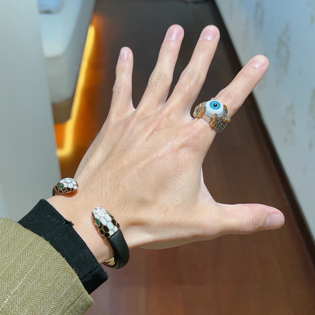 Gucci古驰戒指最新款式虎眼档次更高Anger Forest系列双G纯手工制作工艺 古驰戒指 9
