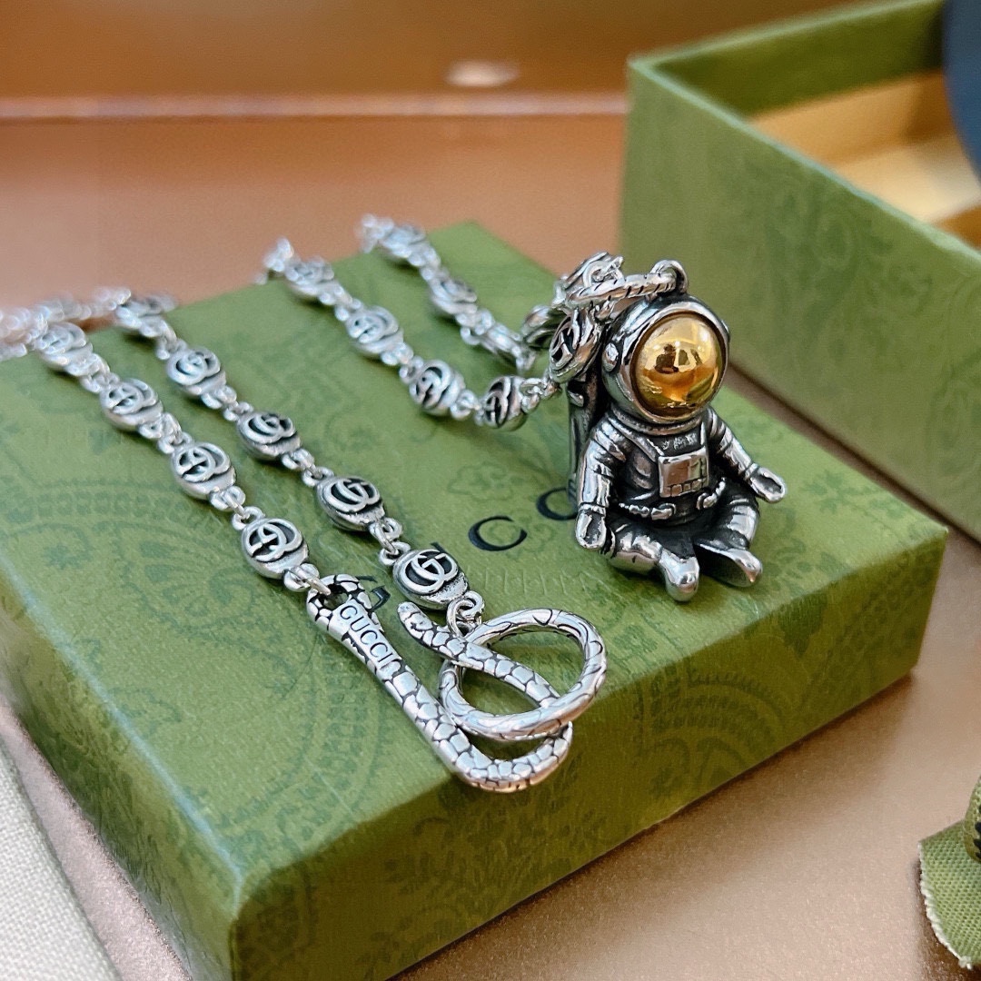 Gucci古驰项链最新款链条档次更高明星同款Anger Forest系列双G古驰项链 8