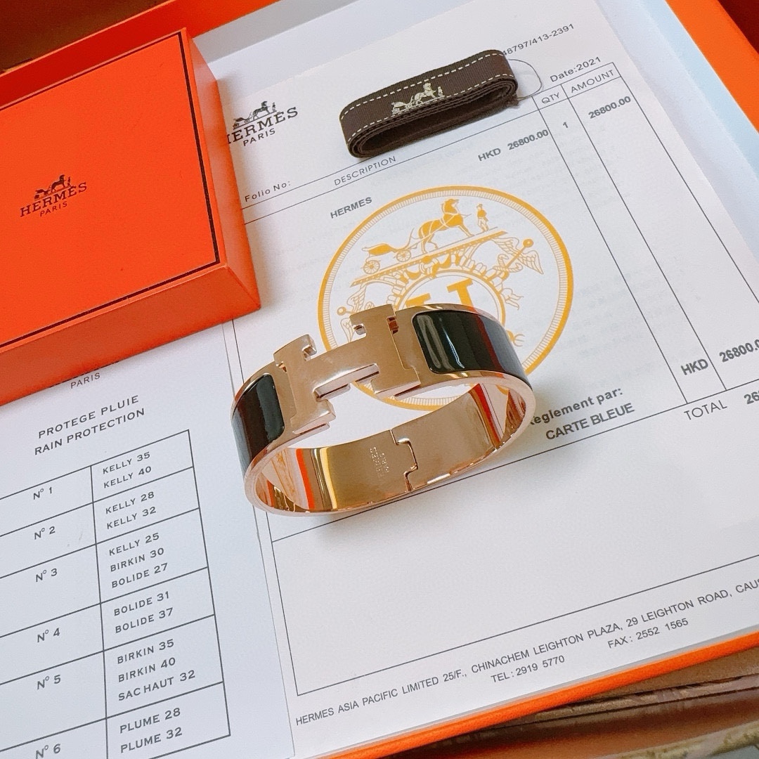 Hermes 爱马仕手镯 ❗️定制 手环 珐琅工艺太考验师傅的手艺了 要确保色泽手工制作好[色][色] 定制 宽版1.8cm 都爱爱马仕手镯 4
