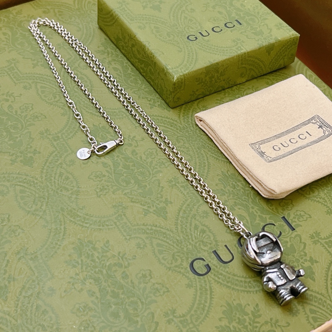 不爆不发 抖音带货网红首选 Gucci古驰项链最新款链条档次更高Anger Forest系列双g复古古驰项链 9