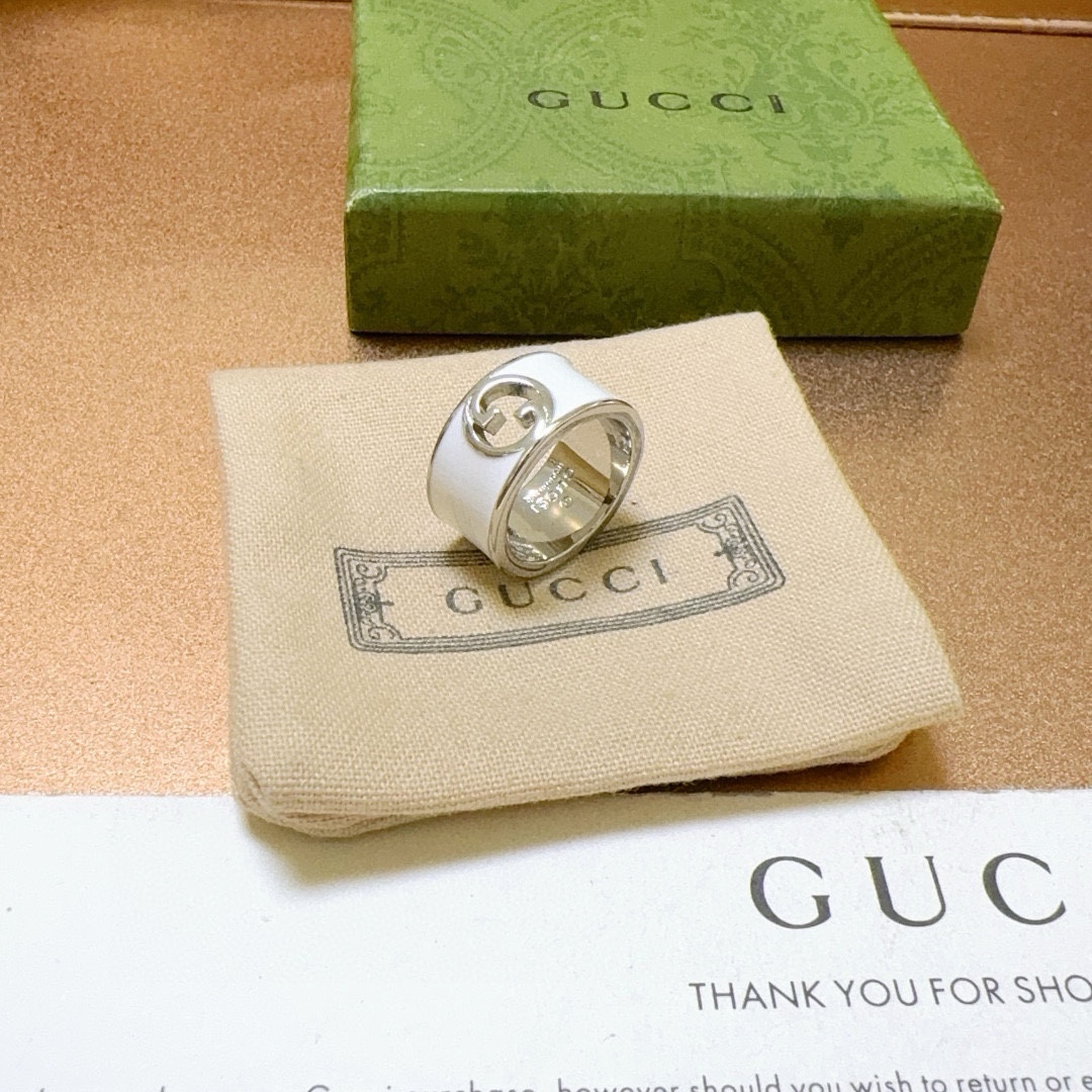 Gucci古驰戒指最新款款式档次更高明星同款Anger Forest系列双G纯手工制作工艺 古驰戒指 5