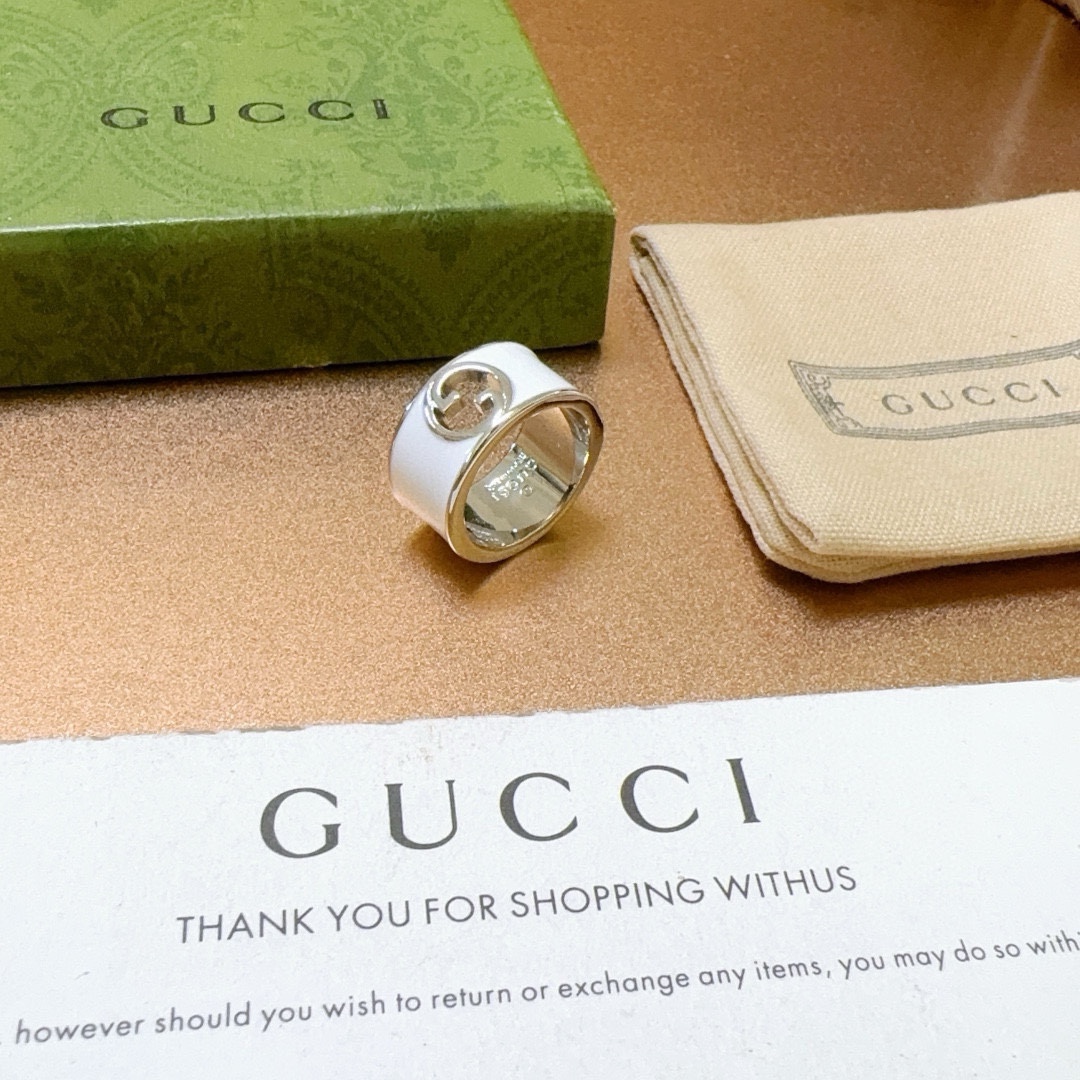 Gucci古驰戒指最新款款式档次更高明星同款Anger Forest系列双G纯手工制作工艺 古驰戒指 2