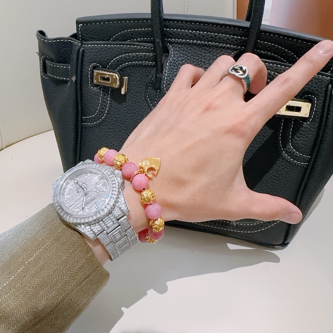 高品 新品发布Gucci古驰手链男女同款 最新款手链奢华天然石 保值增值手串 天然材质更具有性价比 全饰穿珠档次更高Anger 6