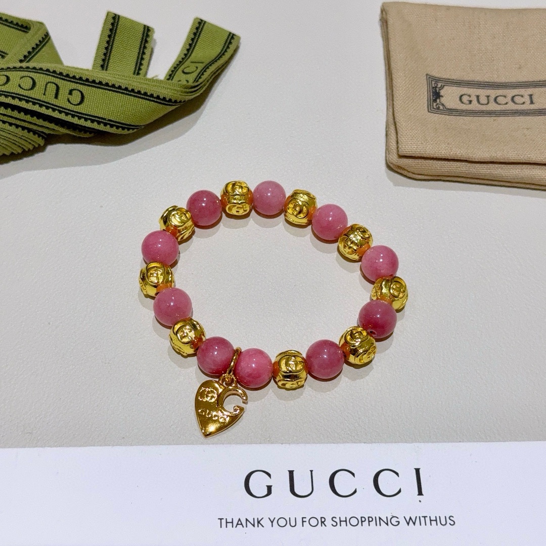 高品 新品发布Gucci古驰手链男女同款 最新款手链奢华天然石 保值增值手串 天然材质更具有性价比 全饰穿珠档次更高Anger 7