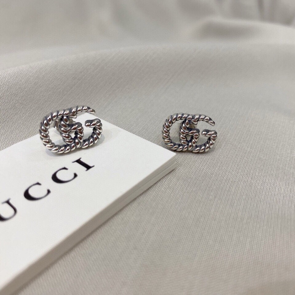 NO:106407,Gucci double G thread earrings, jewelry quality, gucci, gucci19860909批.Gucci古驰双G螺纹耳钉,饰品精品,gucci,gucci,Jewelry