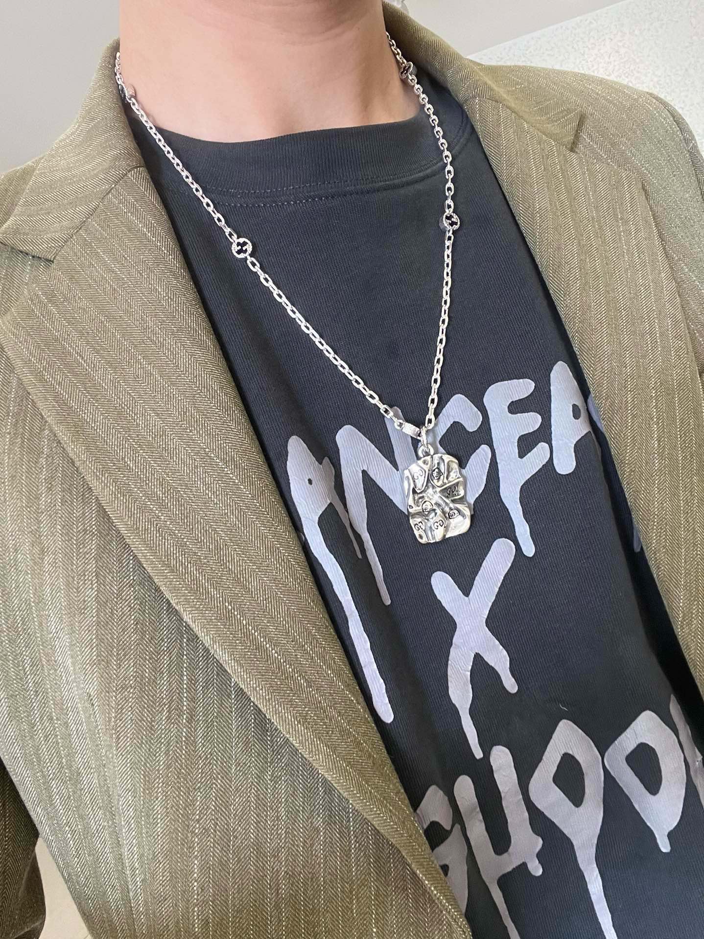 Gucci古驰项链最新款链条档次更高Anger Forest系列6G设计风格 经典款项链系列古驰项链 6
