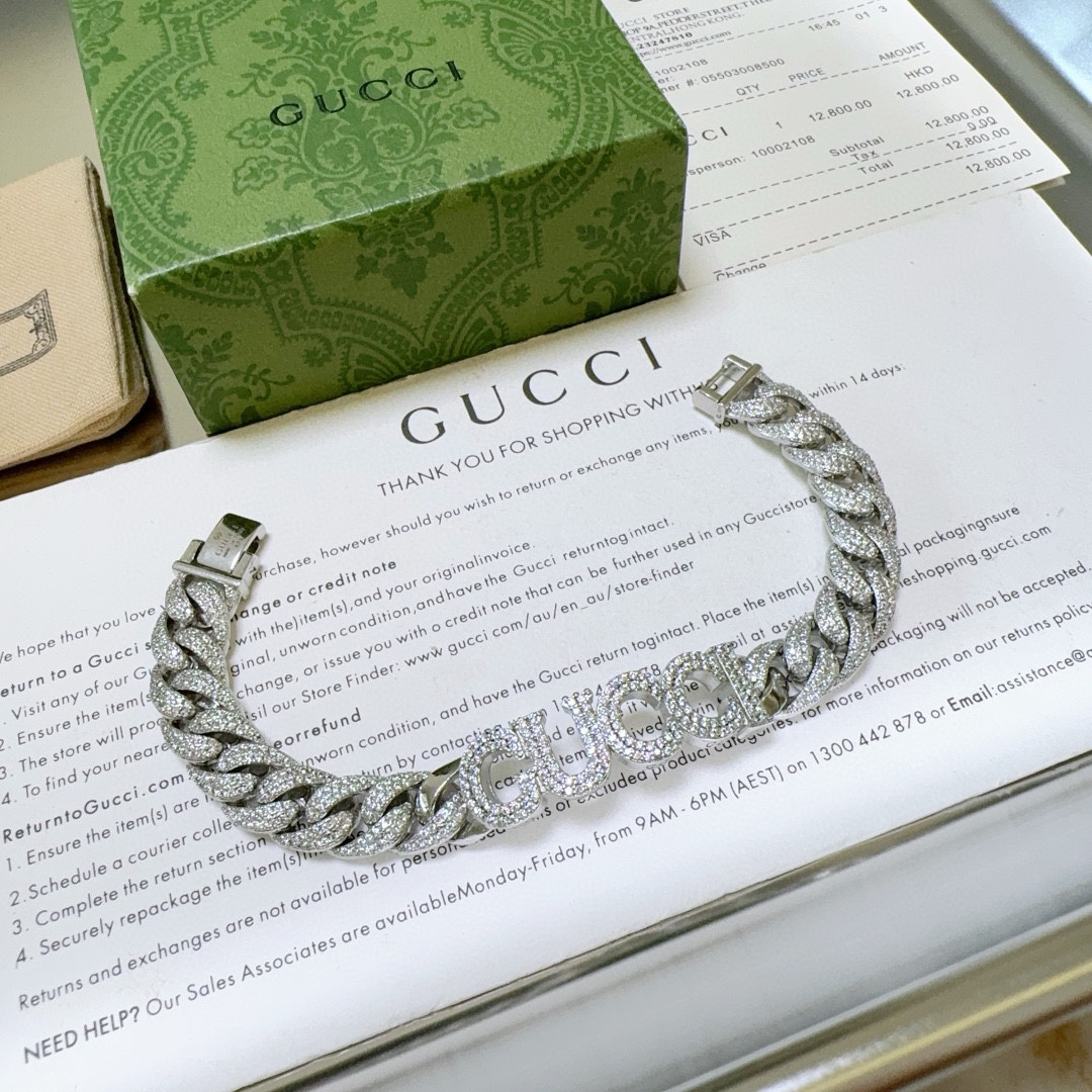 Gucci Sieraden Armbanden Met diamanten gezet Unisex