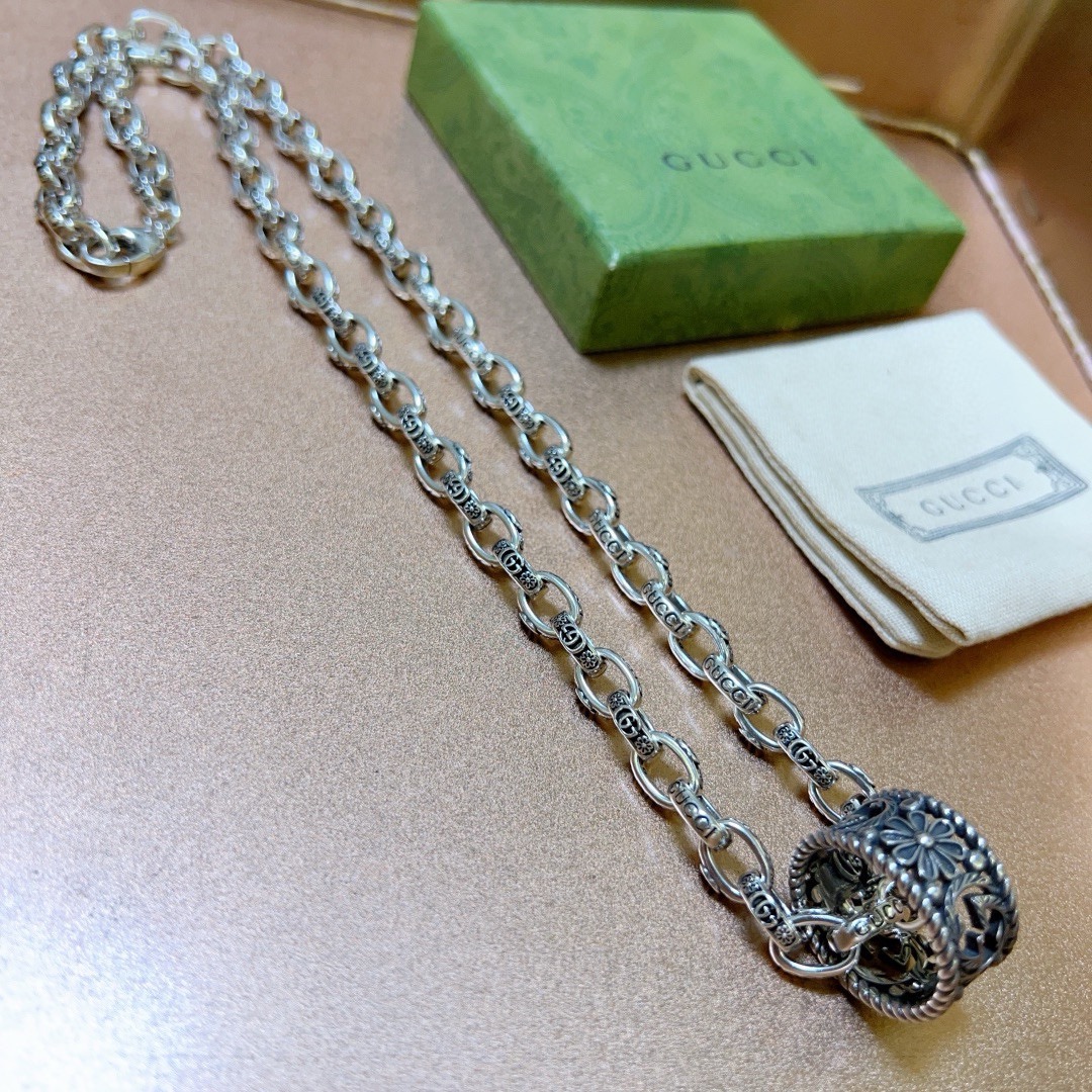 新品发布👒不爆不发 抖音带货小红书网红首选 Gucci古驰项链最新款链条档次更高Anger Forest系列双g设计理念复古手链 8