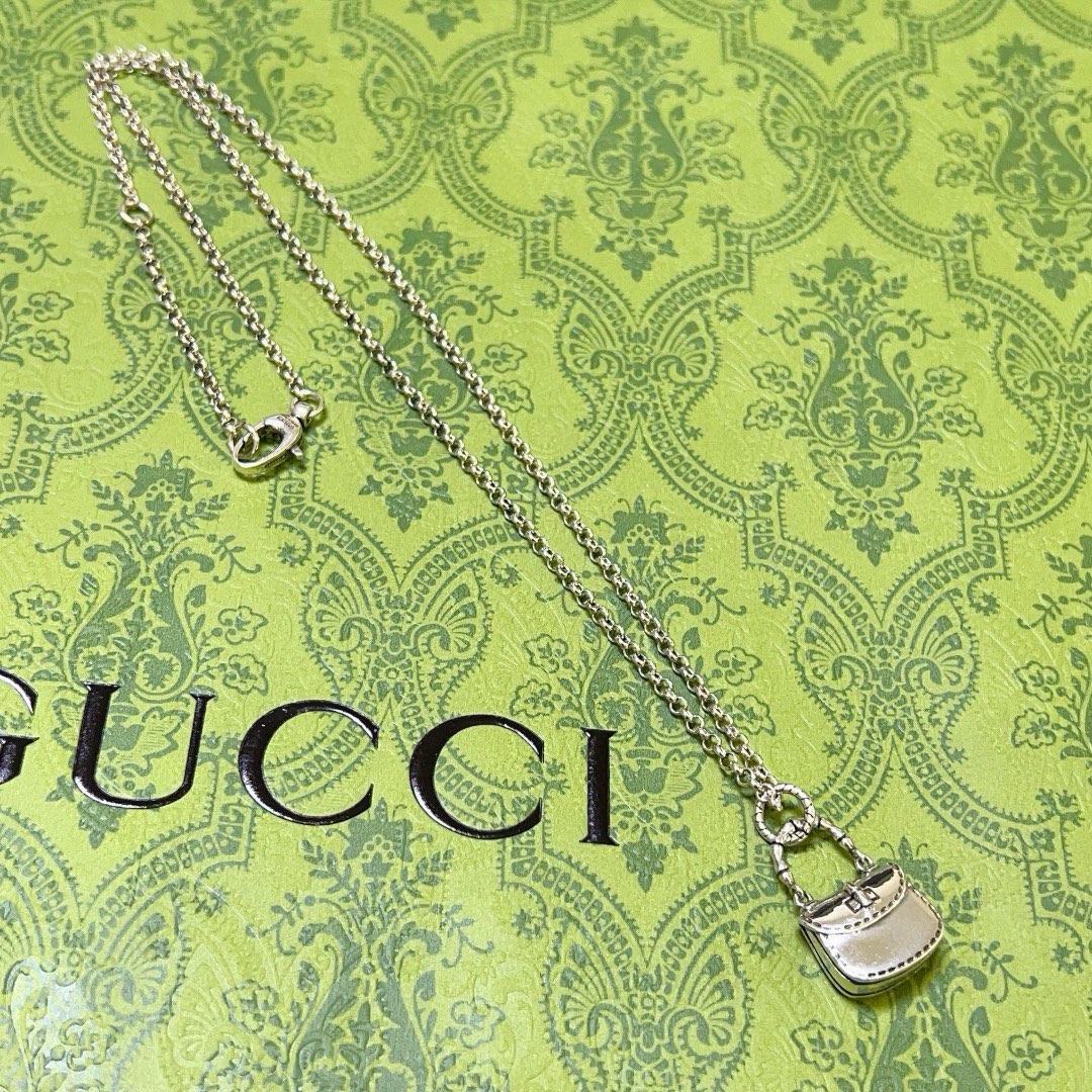不爆不发 小红书抖音带货平台推广首选 Gucci古驰项链最新款链条档次更高Anger Forest系列双g设计理念复古项链 4