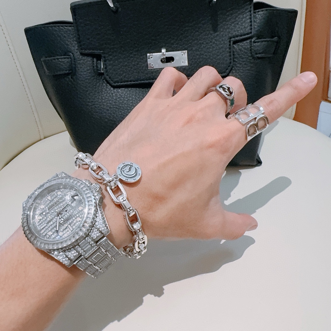 Luxury platinum Marseilles bracelet with intricate custom details, suitable for men and women, available in 18-24cm lengths. - 图片 9