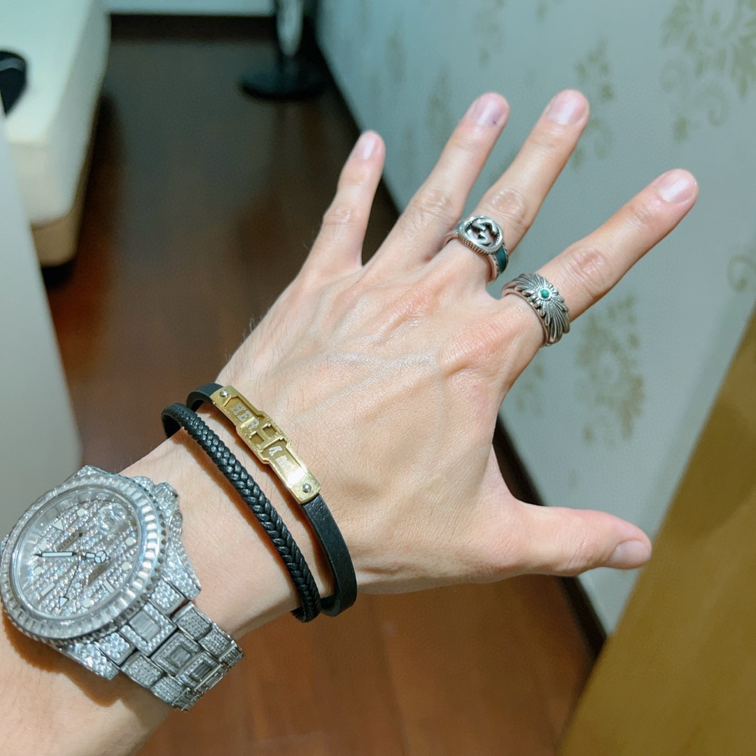 “¥425 New 18k Gold Bracelet from Anger Forest Series: Handcrafted Luxury for Eima’s Hot Market” - 图片 3