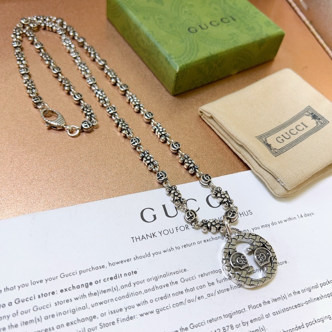 太帅啦🔥 Gucci古驰项链2024最新款链条更高经典款Anger Forest系列双G古驰项链 4