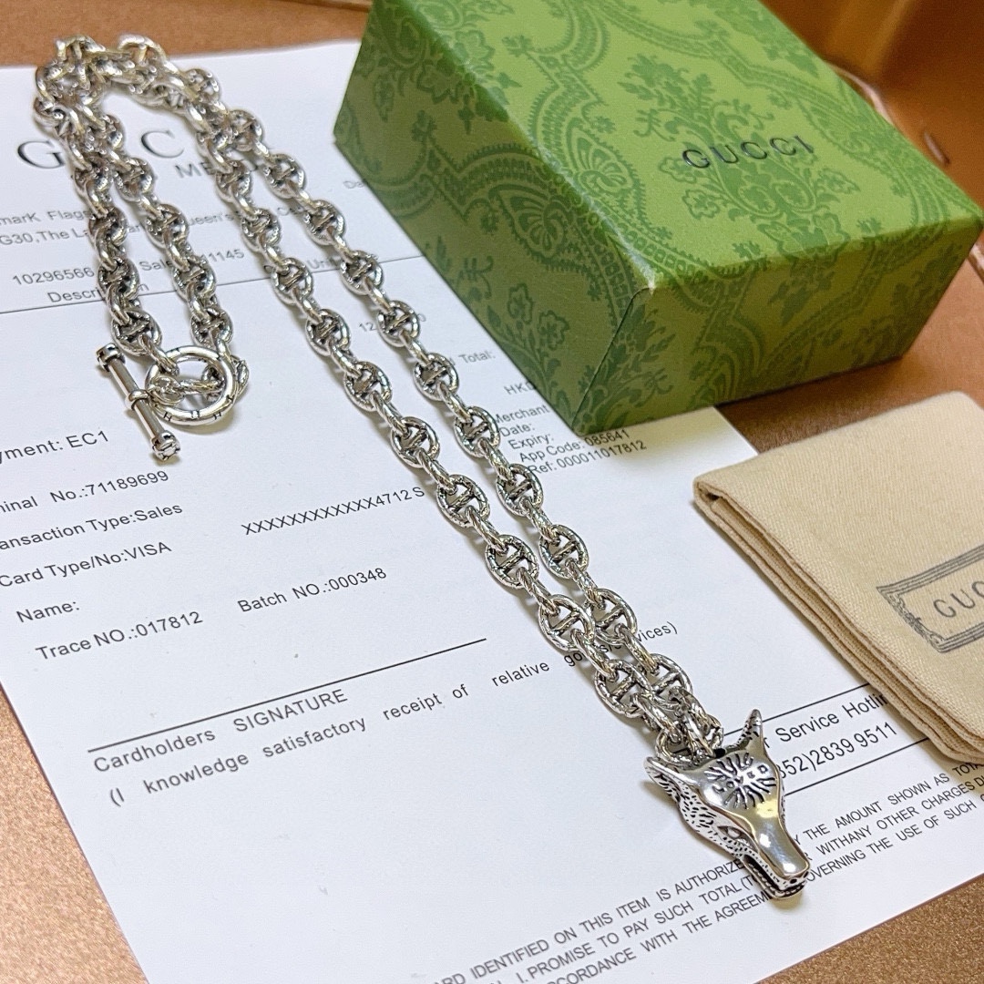 新品发布👒巨帅🤠Gucci古驰项链最新款链条档次更高Anger Forest系列双G古驰项链 2