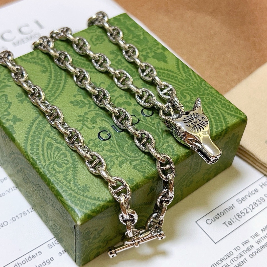 新品发布👒巨帅🤠Gucci古驰项链最新款链条档次更高Anger Forest系列双G古驰项链 4