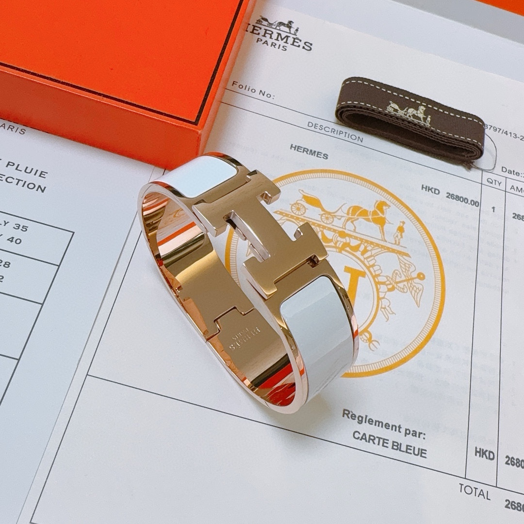 Hermes 爱马仕手镯 ❗️定制 手环 珐琅工艺考验师傅的手艺了 要确保色泽手工制作好[色][色] 定制 宽版1.8mm 都爱爱马仕手镯 5