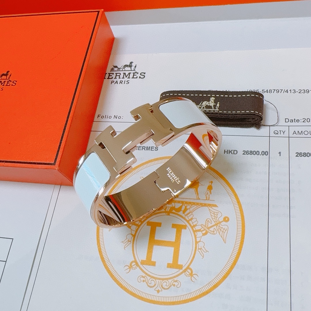 Hermes 爱马仕手镯 ❗️定制 手环 珐琅工艺考验师傅的手艺了 要确保色泽手工制作好[色][色] 定制 宽版1.8mm 都爱爱马仕手镯 8