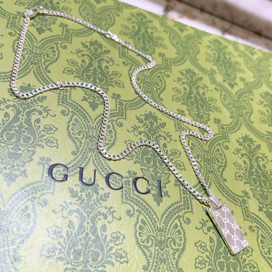 Gucci古驰项链最新款链条档次更高Anger Forest系列双G经典款系列18k金项链 4