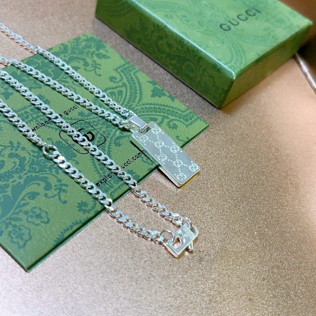 Gucci古驰项链最新款链条档次更高Anger Forest系列双G经典款系列18k金项链 2