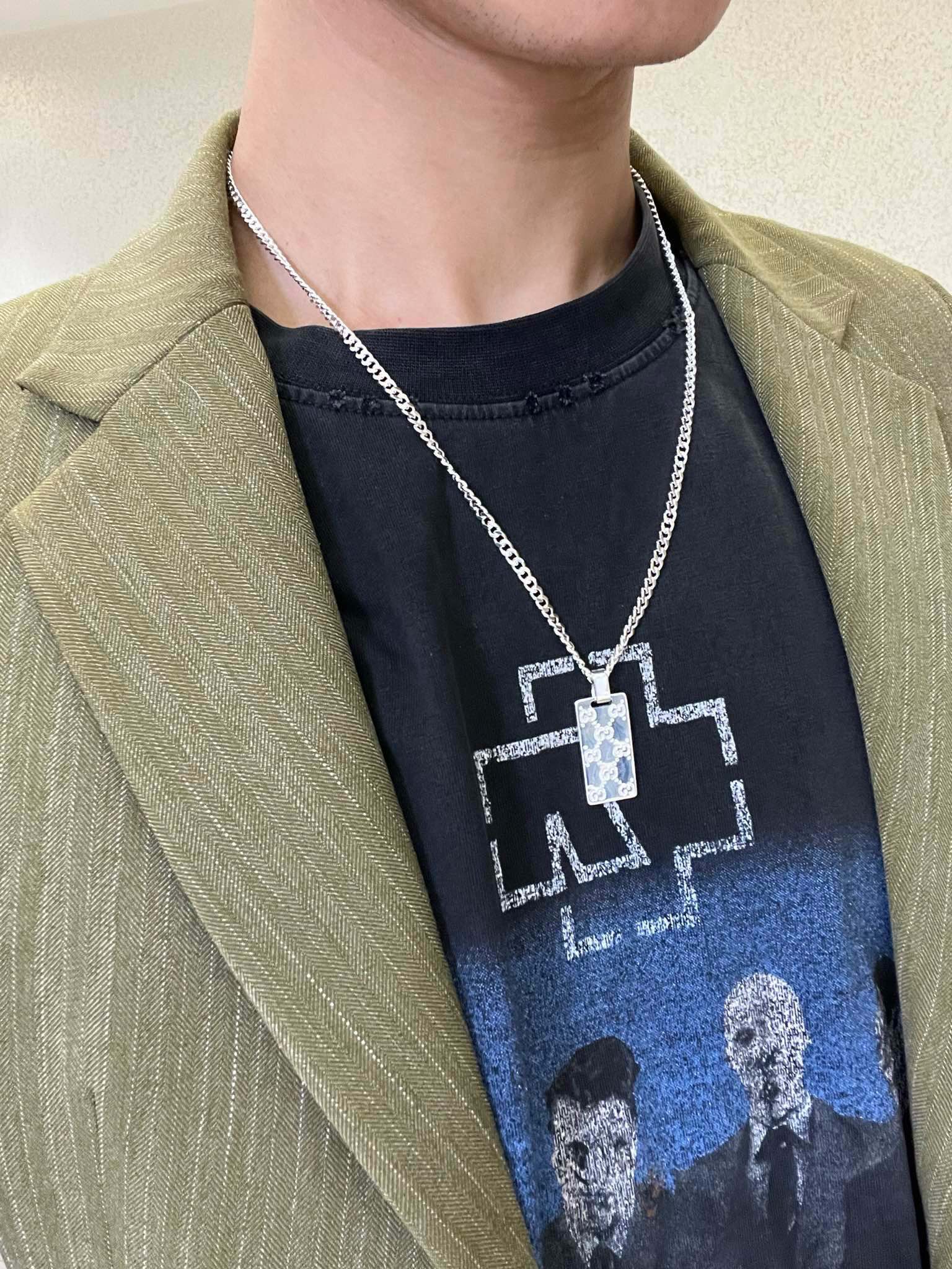 Gucci古驰项链最新款链条档次更高Anger Forest系列双G经典款系列18k金项链 3