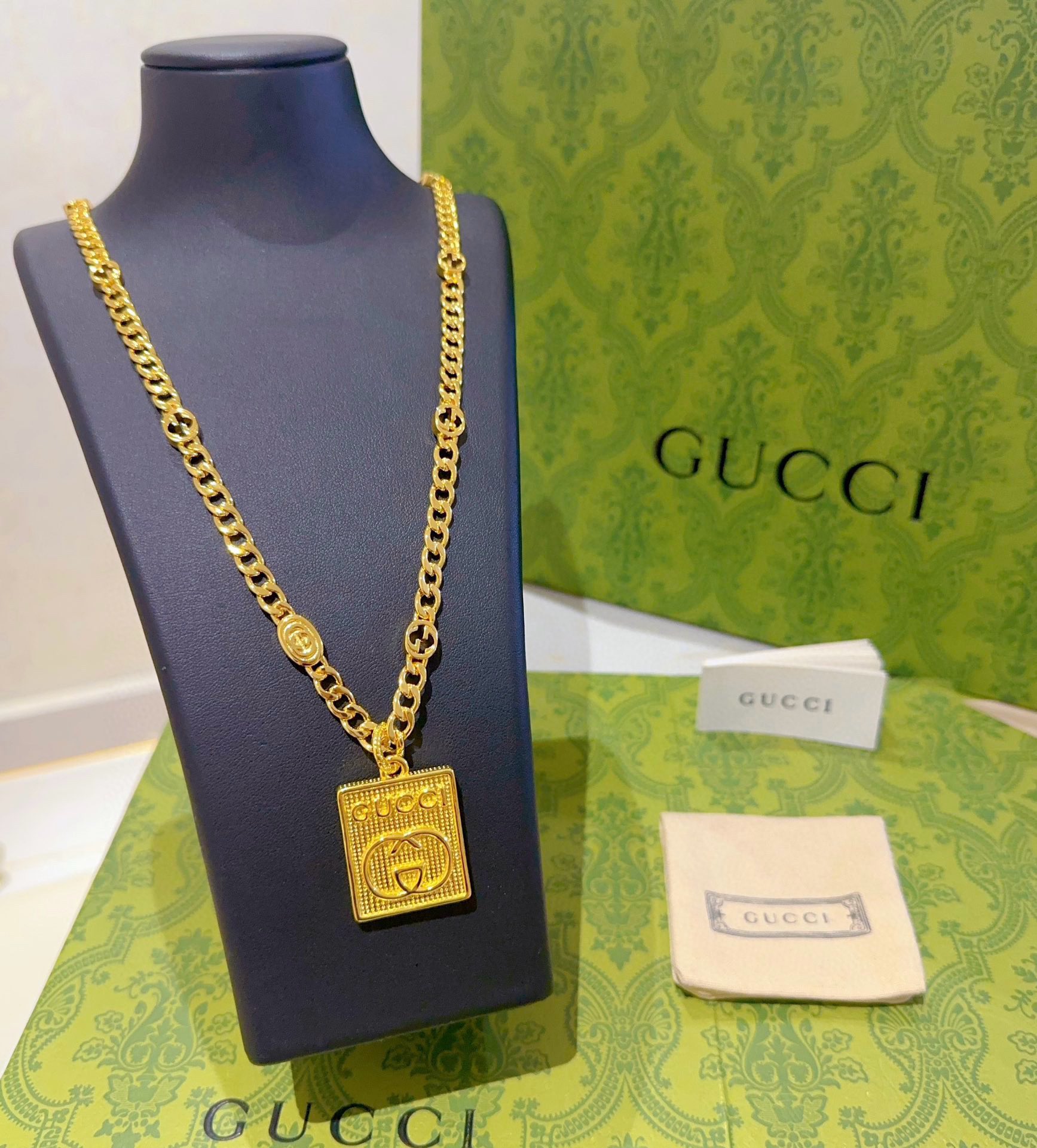 Gucci古驰项链最新款链条档次更高明星同款Anger Forest系列双G古驰项链 5