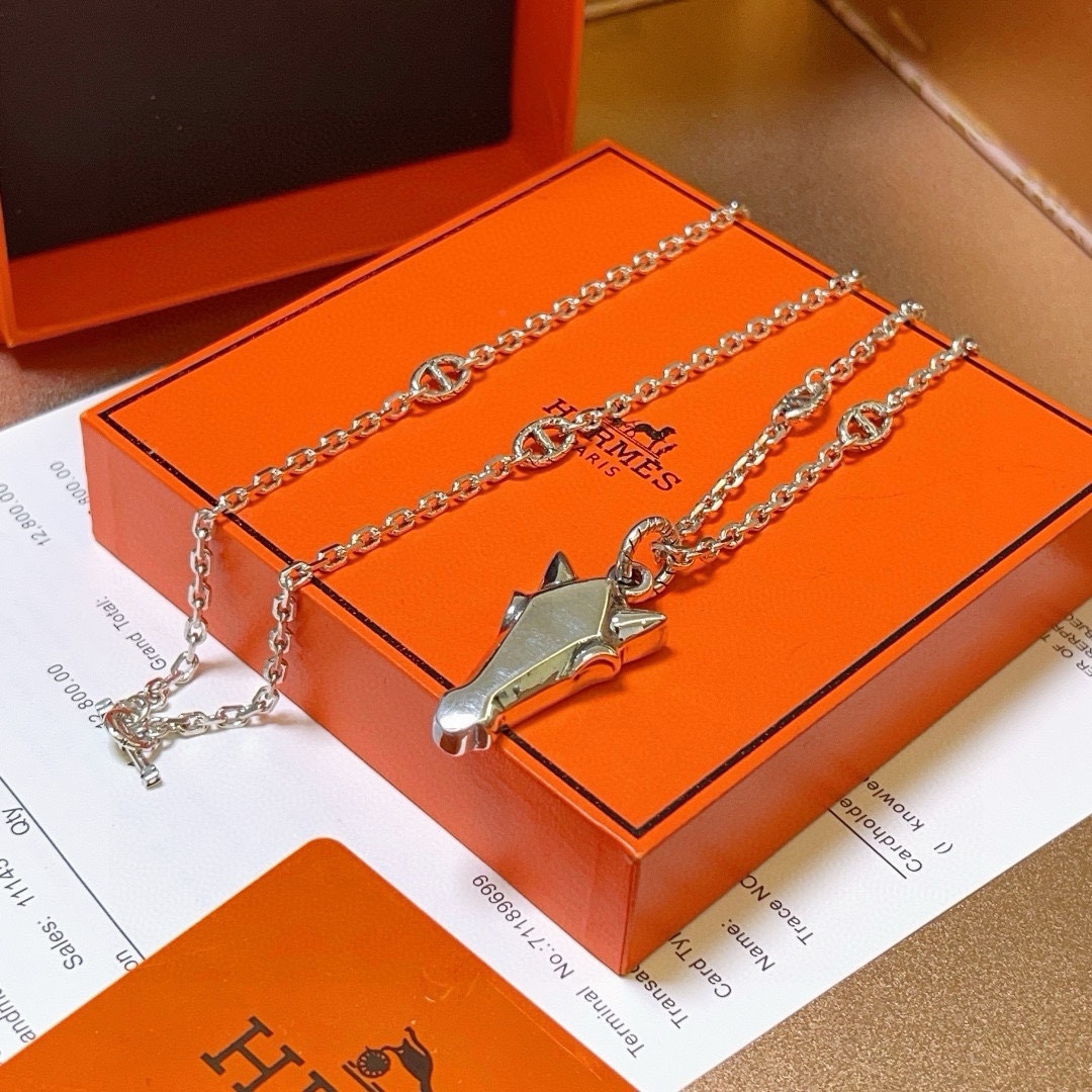 HERMES 爱马仕项链 马头项链系列首饰 进口定制 8