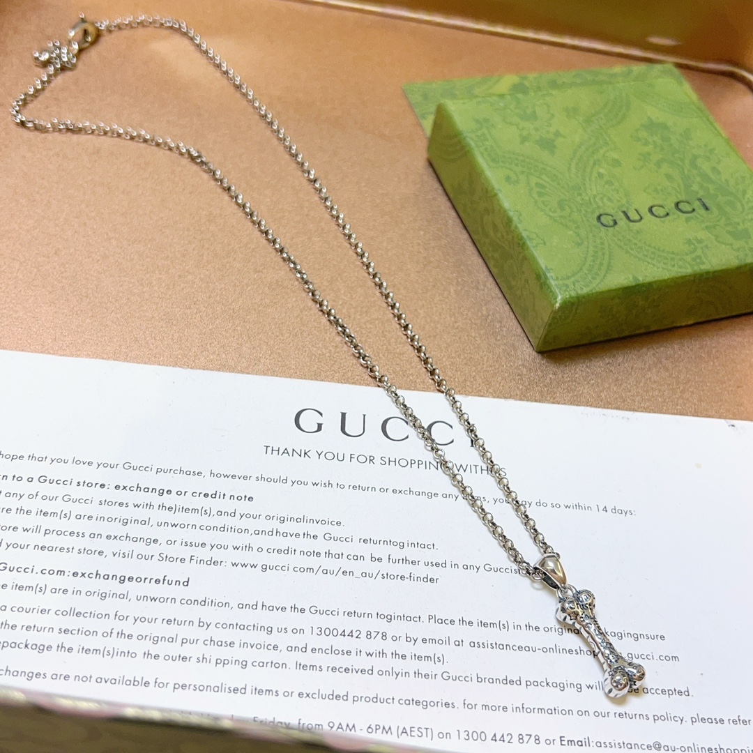 新品发布 👒Gucci古驰项链最新款链条档次更高Anger Forest系列双G经典款古驰👔艺术设计理念项链系列复古项链🎨🖼️服饰瞬间 4