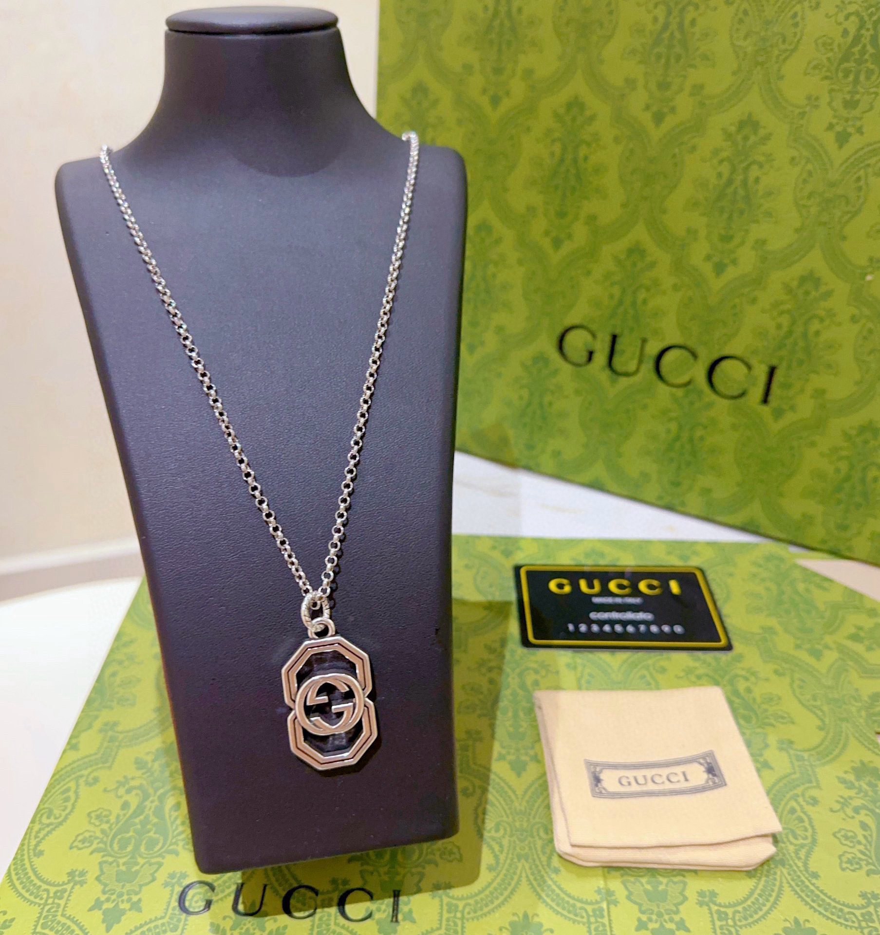 新品首发不爆不发 抖音带货网红首选 Gucci古驰项链最新款链条档次更高Anger Forest系列双g设计理念复古经典系列吊坠古驰项链 5