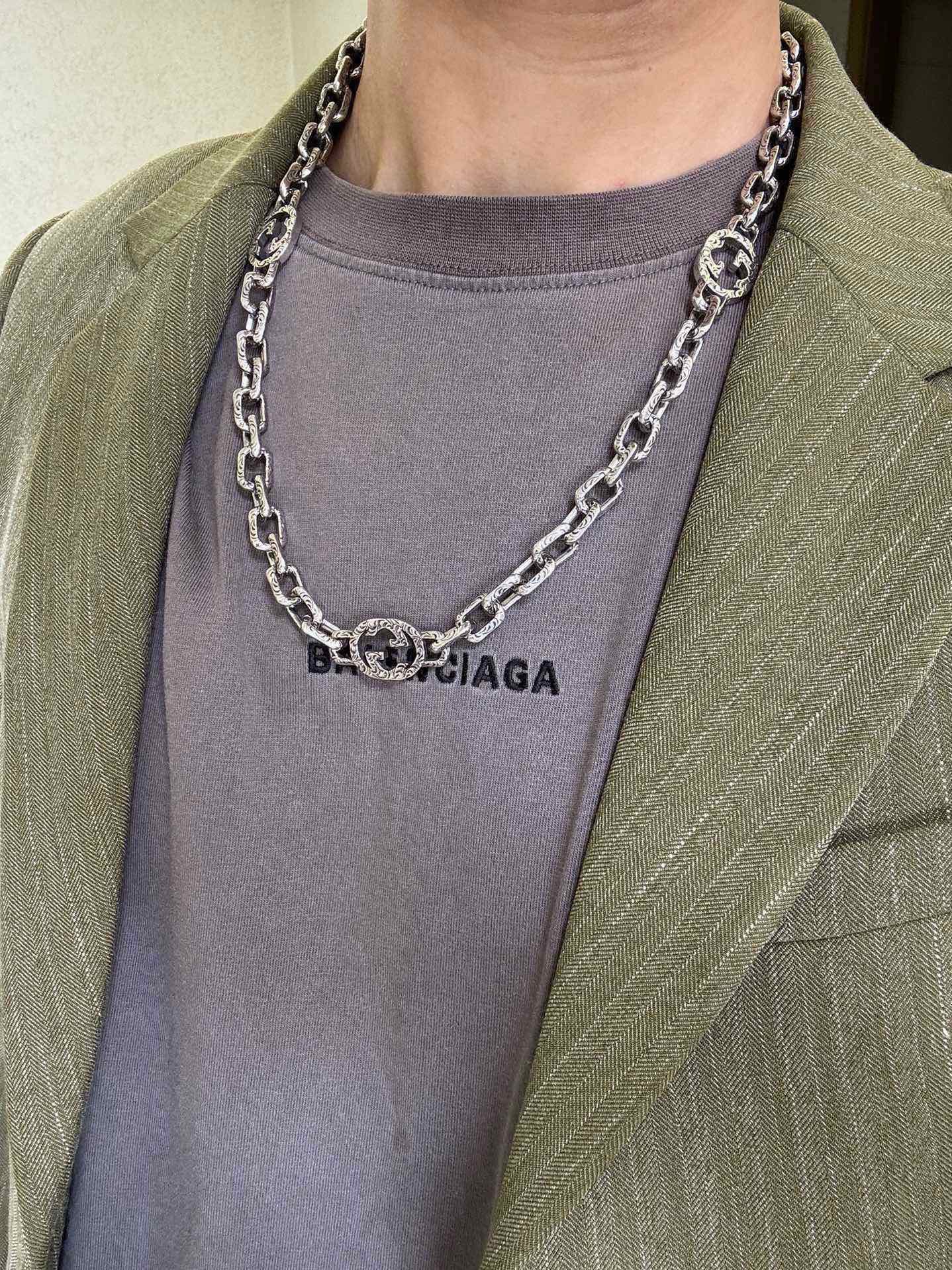 Gucci古驰项链最新款3G花纹设计理念链条档次更高 纯手工制作 Anger Forest系列双g项链 6