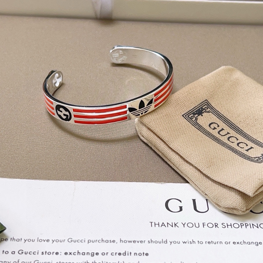 认准独家加厚加宽Gucci古驰手镯手环三叶草独特魅力十足最新款手镯 档次更高明星同款Anger 6
