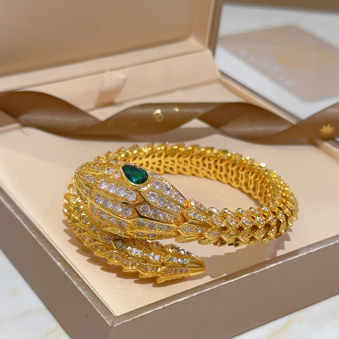 BVLGARI 宝格丽 手镯 亚金 电镀 18K金-顶级品质