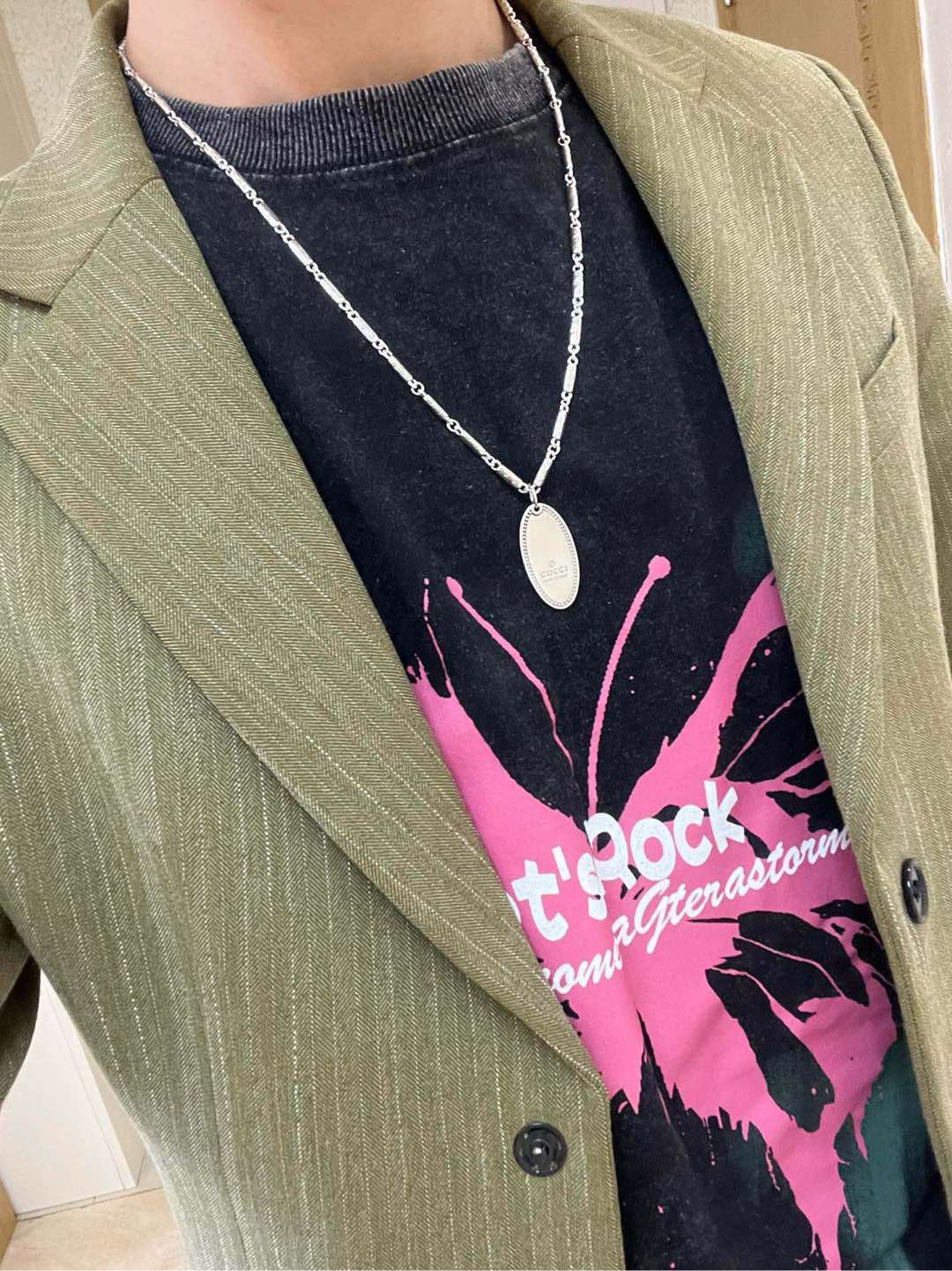 Gucci古驰项链最新款链条档次更高Anger Forest系列双G古驰项链个性设计银项链 5